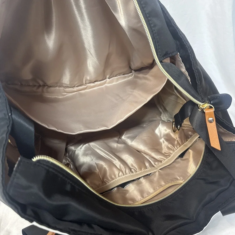Mommore Baby Bottle Diaper Large Travel Stroller Bag Unisex Black Brown Classic